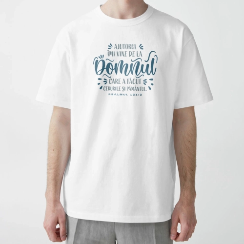 Tricou barbati cu verset din Biblie - Psalmul 121:2